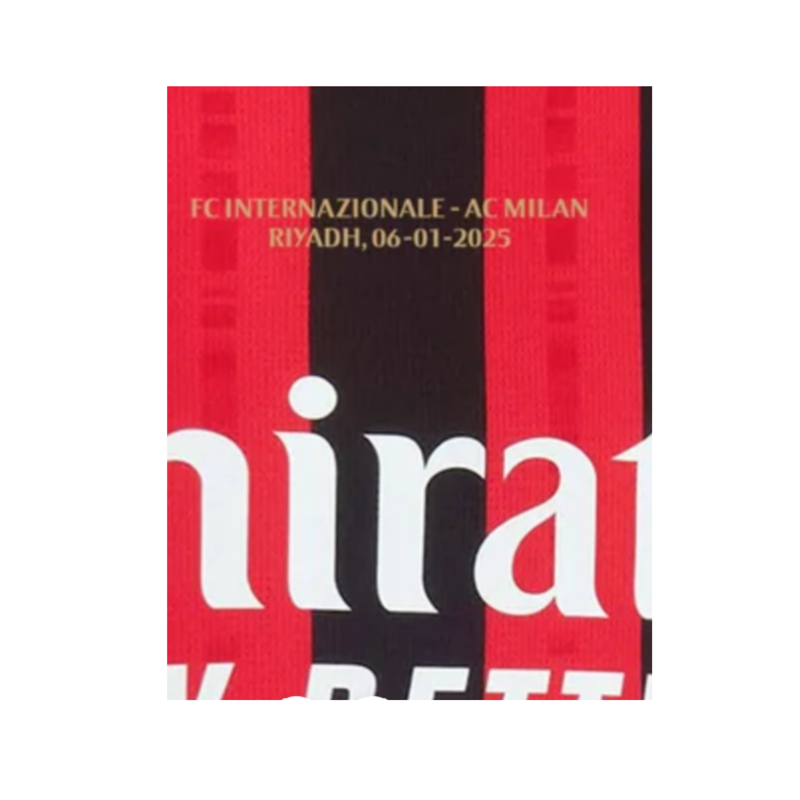 Maglia Milan Home Supercoppa 2025 con Patch Inclusa