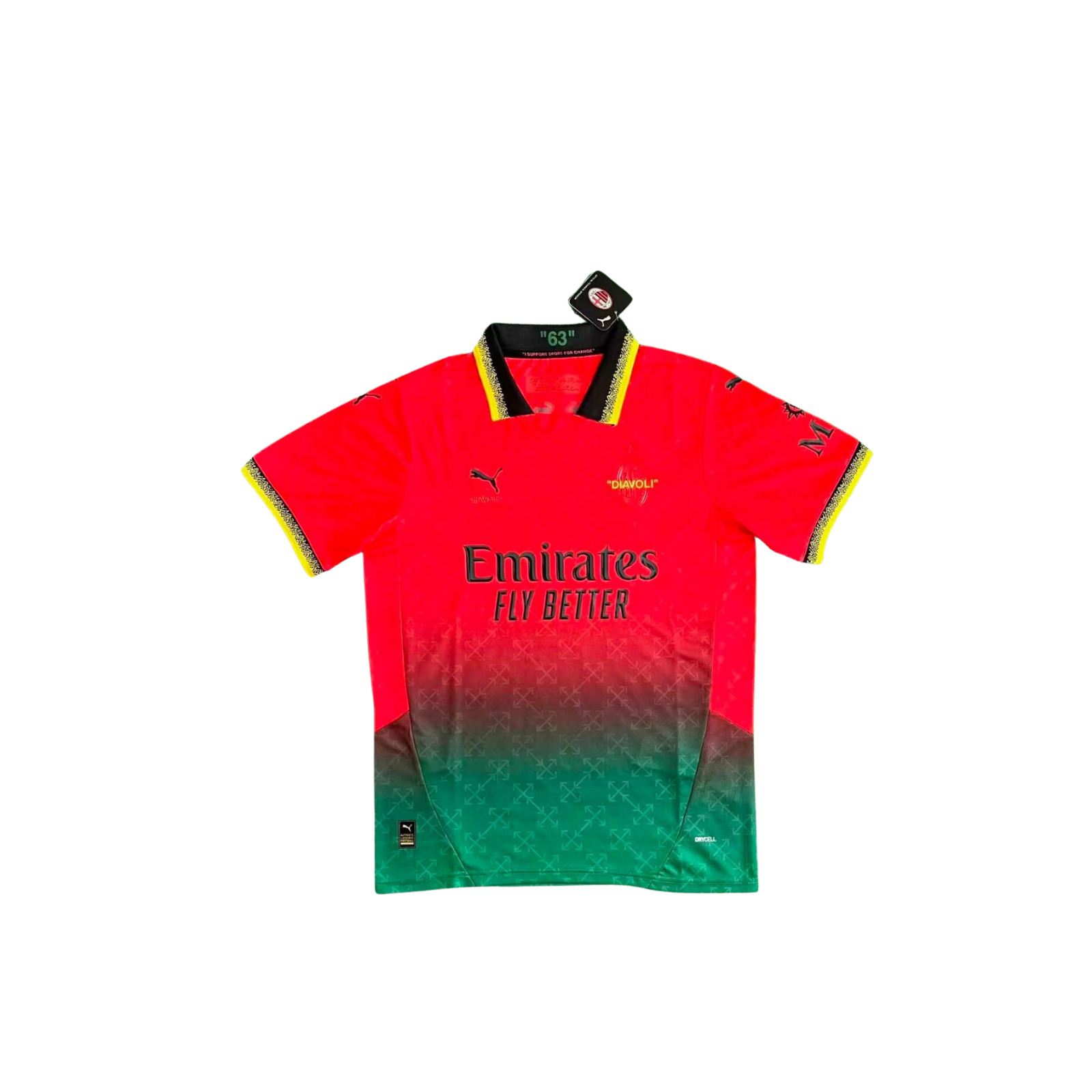 Quarta Maglia Off White Rossa Milan 2025