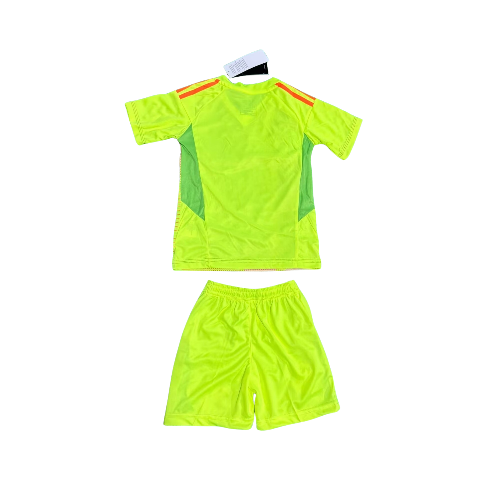 Completino Bambino Real Madrid Portiere Maglia Gialla Fluo 2024/2025