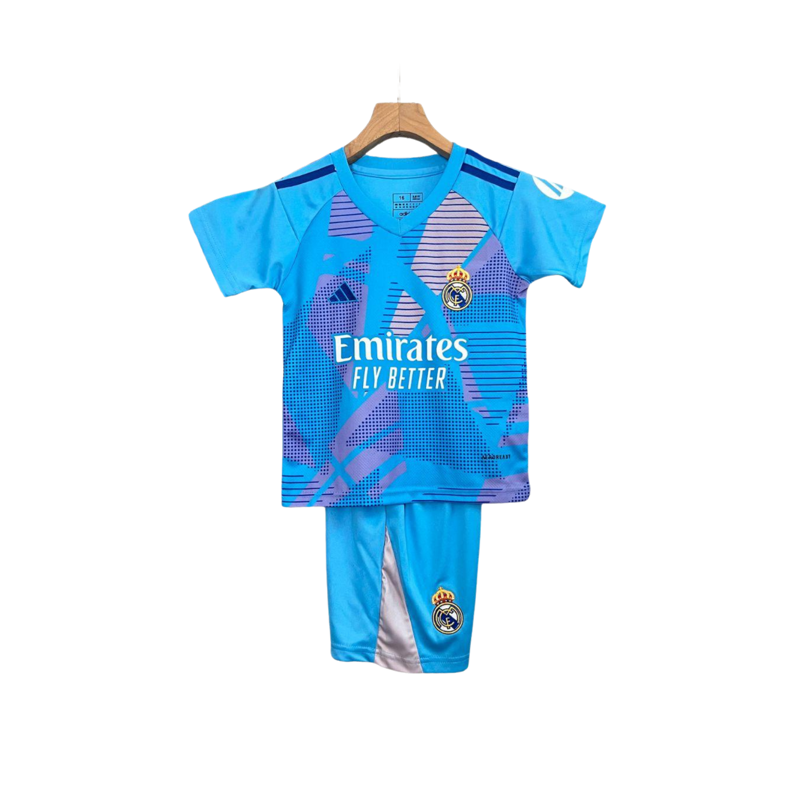 Completino Bambino Real Madrid Portiere Maglia Azzurra 2024/2025