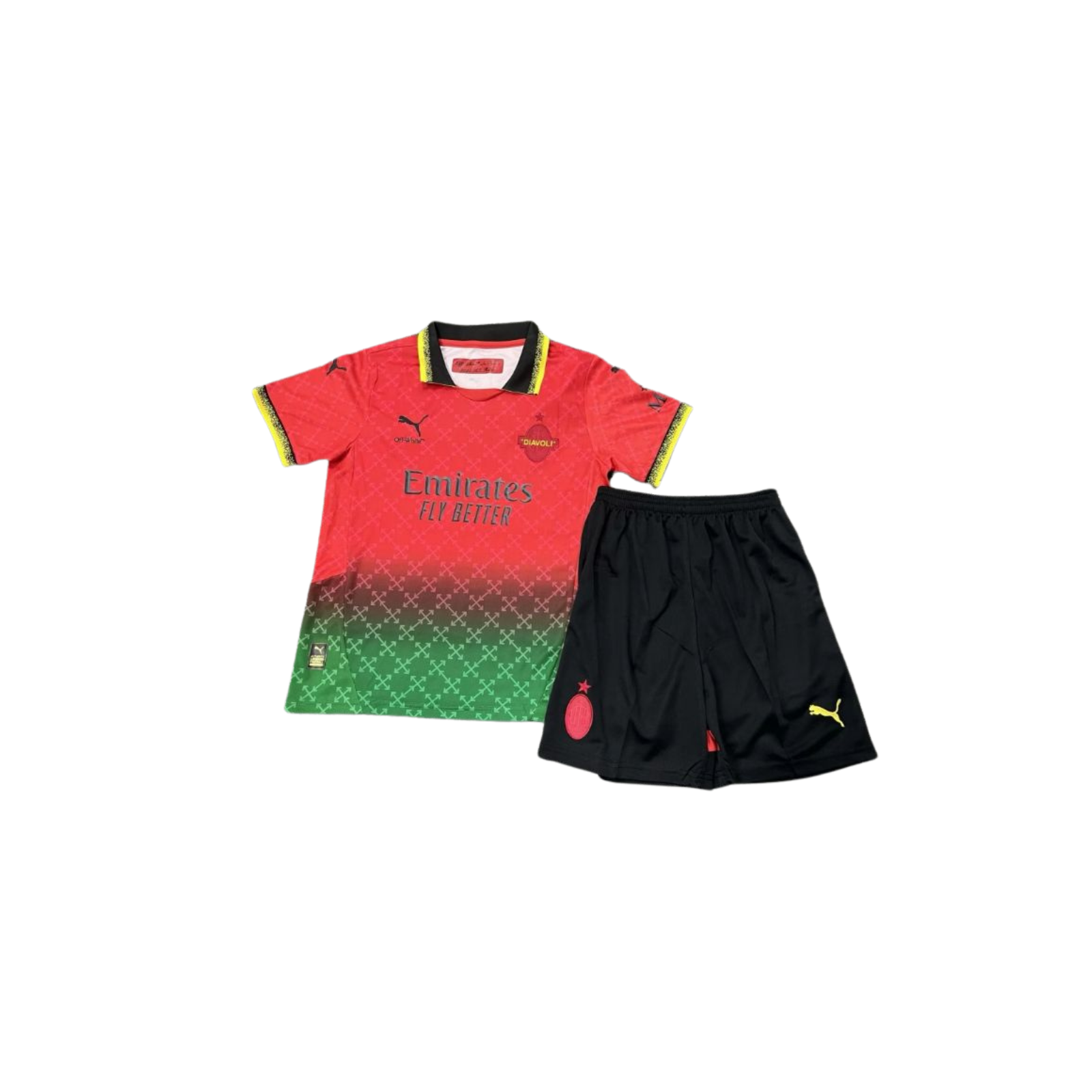 Completino Bambino Quarta Maglia Rossa Milan 2024/25