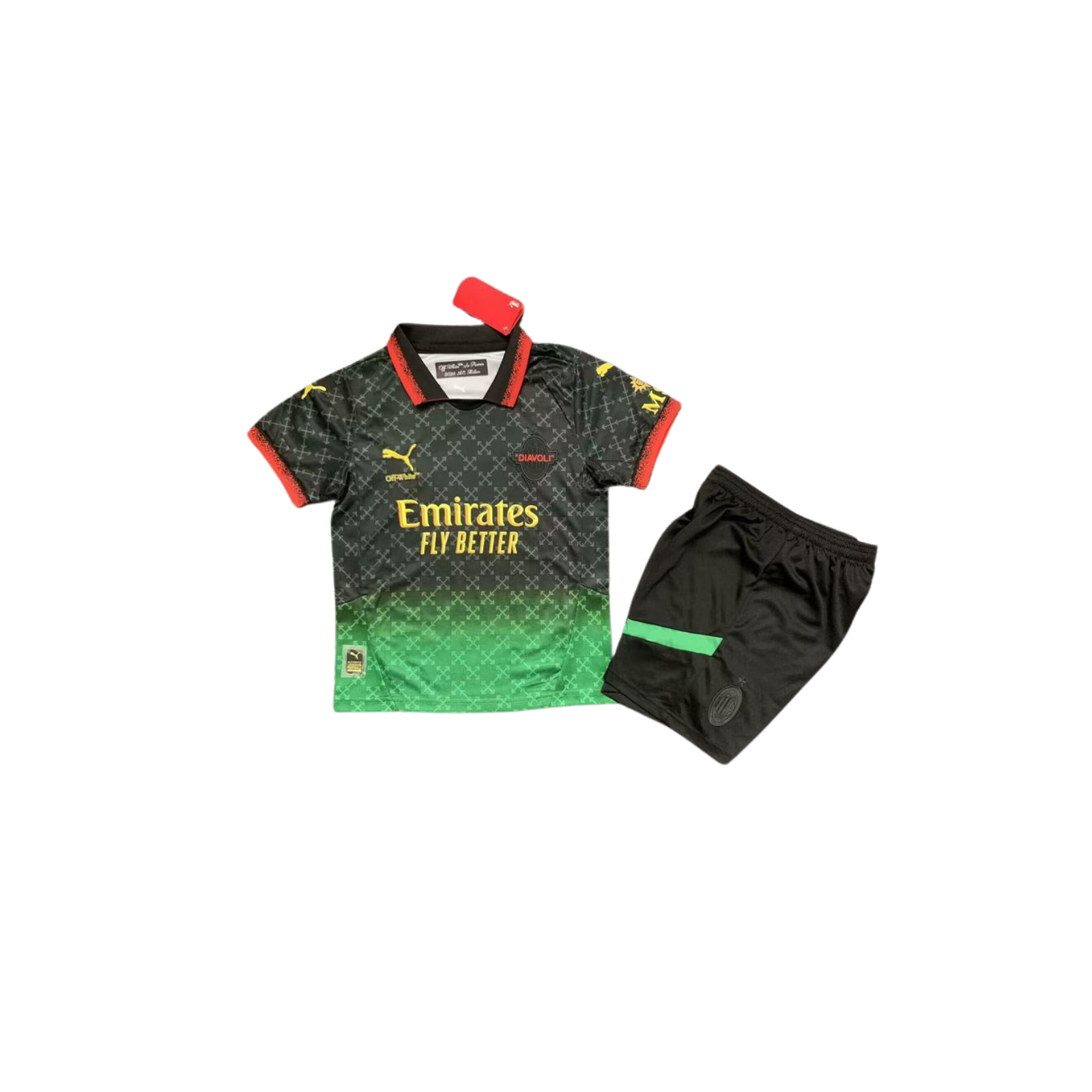 Completino Bambino Quarta Maglia Nera Milan 2024/25