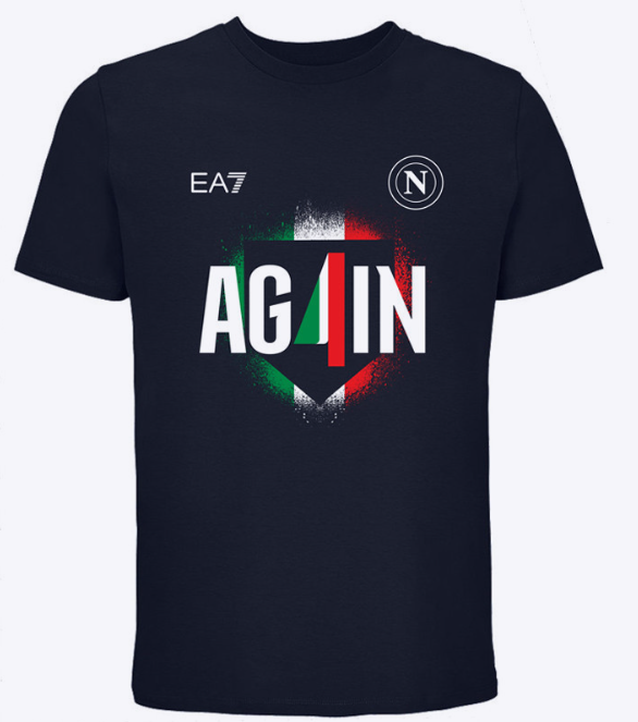 T-Shirt Cotone Napoli AG4IN Campioni d'Italia 2024/2025