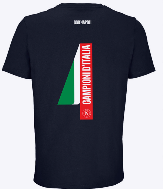 T-Shirt Cotone Napoli AG4IN Campioni d'Italia 2024/2025
